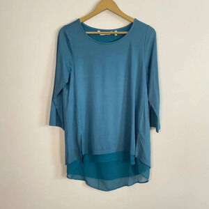 Soft Surroundings Teal Layered Top